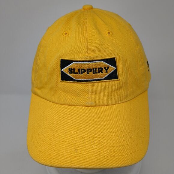 Slippery Slideback Hat Yellow One Size Adjustable Embroidered 6 Panel Cotton YRN - Picture 2 of 8